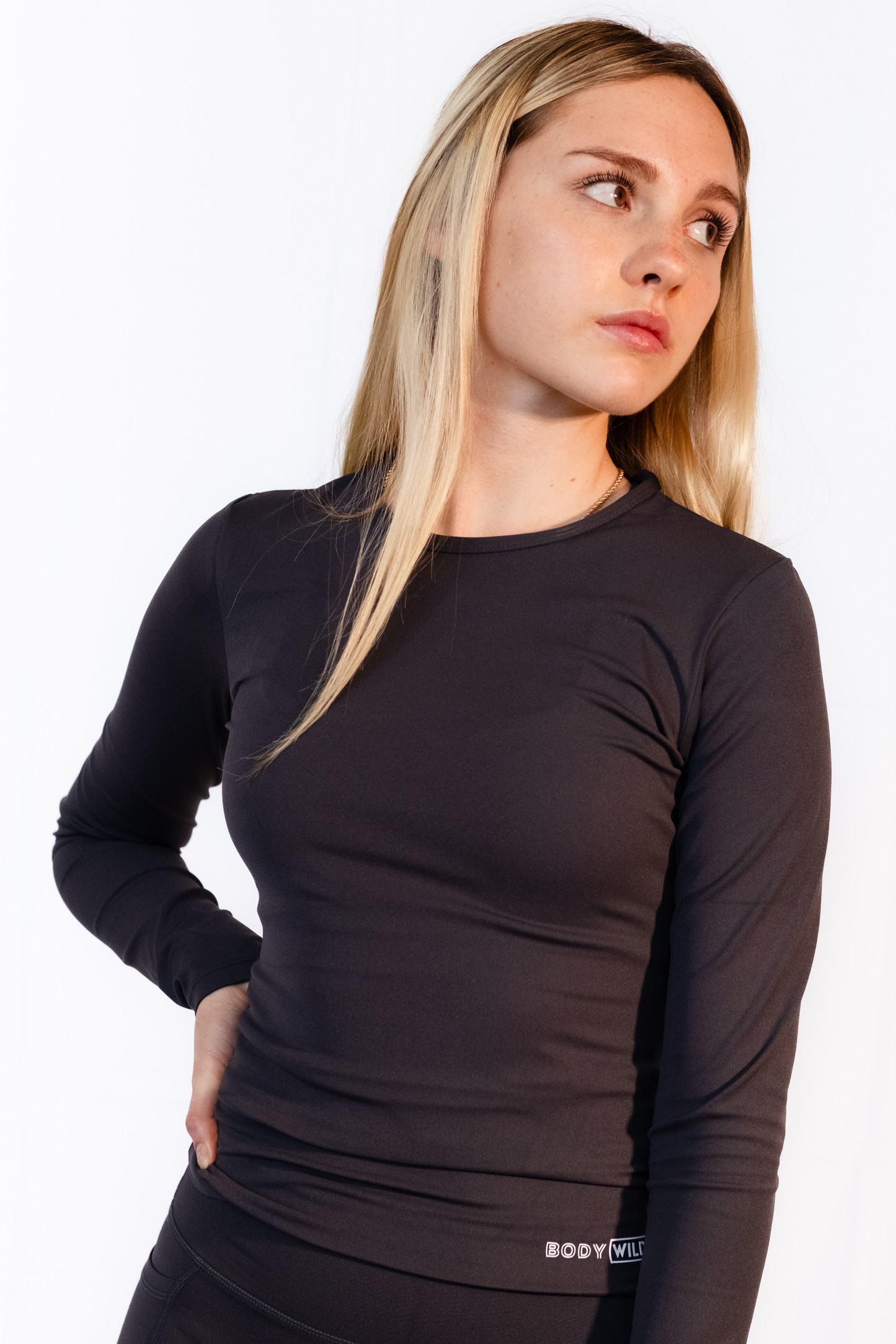 Sculpt Long Sleeve Top (Dark Grey)