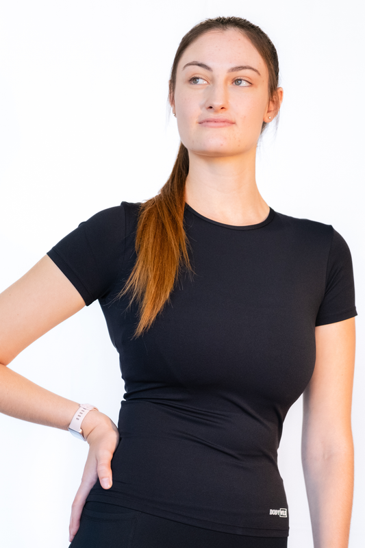 Sculpt Short Sleeve Top (Black)